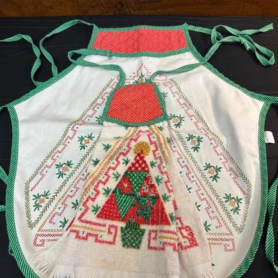 Lot of Vintage Christmas Decor including Mugs, Aprons and More!