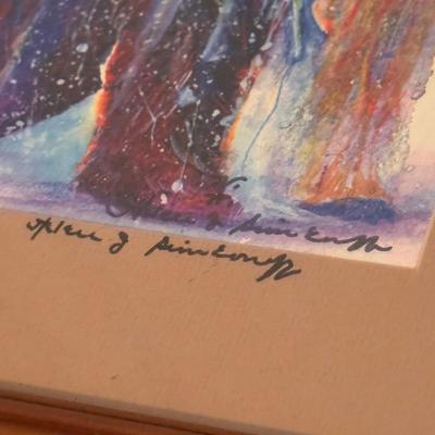 “Friend of The Wolf” and “Lunch is Served” Watercolor prints by Helen Jane Simeonoff (BD-DZ)