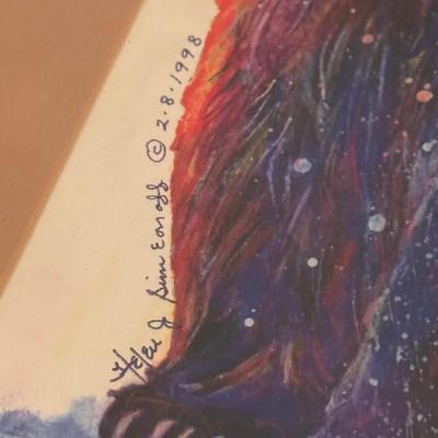 “Friend of The Wolf” and “Lunch is Served” Watercolor prints by Helen Jane Simeonoff (BD-DZ)
