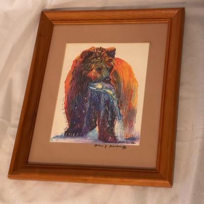“Friend of The Wolf” and “Lunch is Served” Watercolor prints by Helen Jane Simeonoff (BD-DZ)
