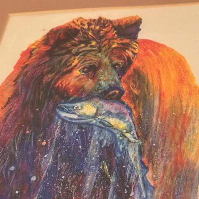 “Friend of The Wolf” and “Lunch is Served” Watercolor prints by Helen Jane Simeonoff (BD-DZ)