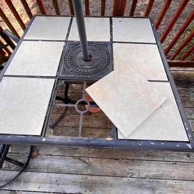 Tile Top Patio Table & Chairs (Y-RG)