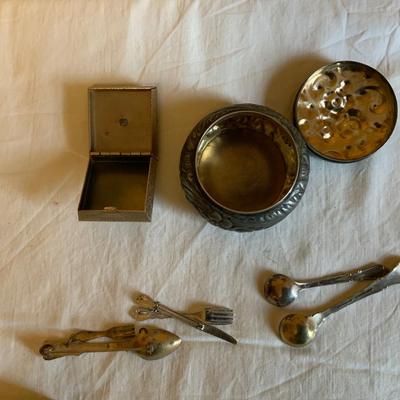 Lot of Misc Trinket boxes and spoons
