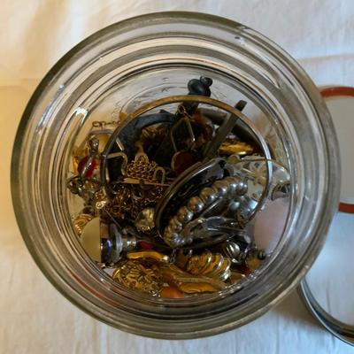Mystery Pint Jar of Untested Broken Jewelry #2