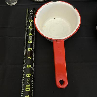 Lot of Vintage and Antique Glass Jars and Skillets