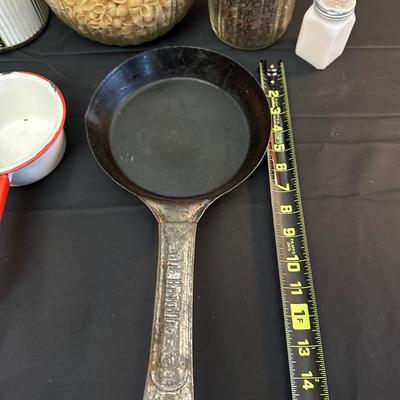 Lot of Vintage and Antique Glass Jars and Skillets