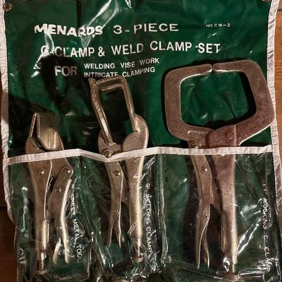 3-piece C-Clamp And Weld Clamp Set