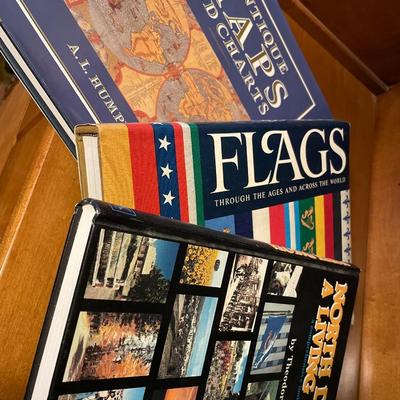 Hardcover books of maps, Flags & ND living Legacy