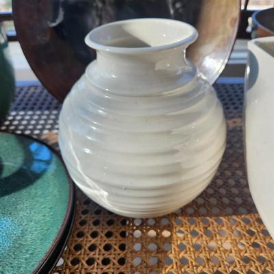Studio Pottery Art Glass Lot Vase Bowls Plates Ann Weber +++