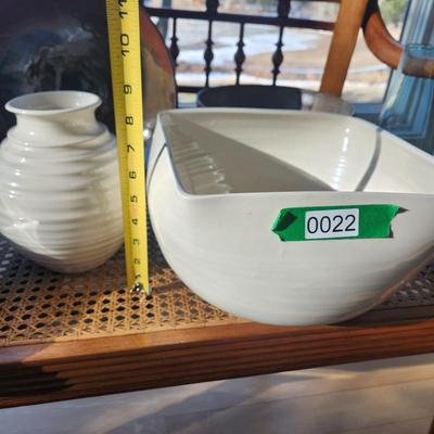 Studio Pottery Art Glass Lot Vase Bowls Plates Ann Weber +++