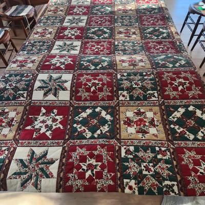 Large Dresden Pattern Quilt Bed Cover 84" X100"
