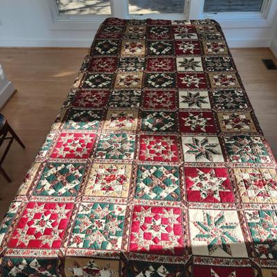 Large Dresden Pattern Quilt Bed Cover 84" X100"