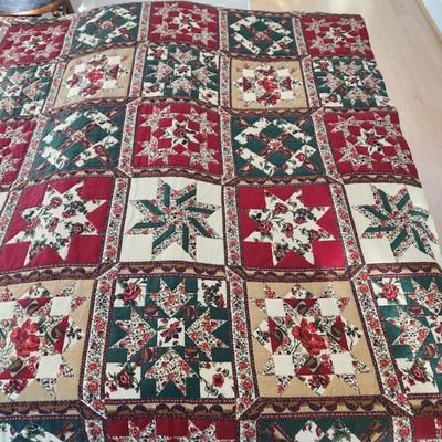 Large Dresden Pattern Quilt Bed Cover 84" X100"
