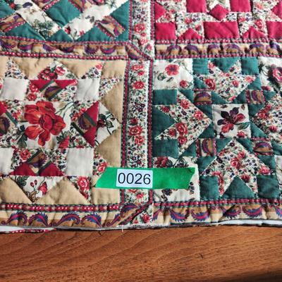 Large Dresden Pattern Quilt Bed Cover 84" X100"