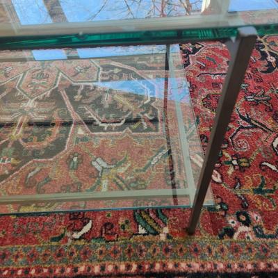 2 Tier Glass Coffee Table 41x21x16