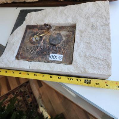 Mix Media Clock Stone Slate Metal Slotted Holes for Coal