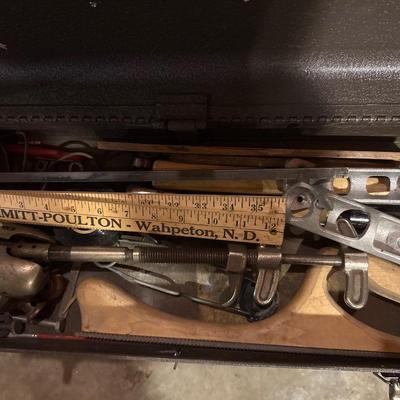 Metal toolbox with a lot of specialty tools