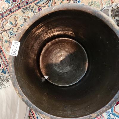 Vintage Brown White 6 Gallon Stoneware Crock
