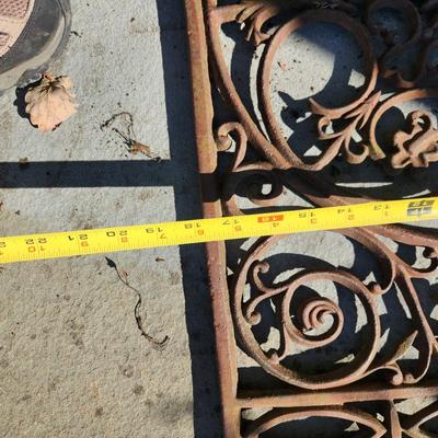 2 Heavy Rectangle Cast Iron Metal Outdoor Doormat 29'x18"