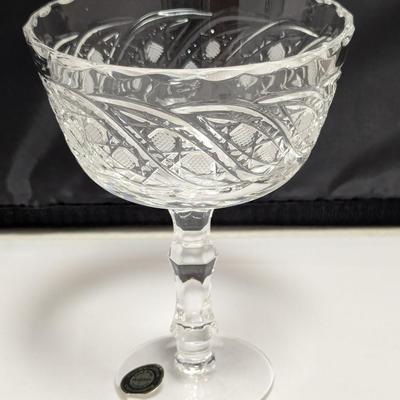 Vintage USSR U.S.S.R Soviet Lead Crystal Cut Pressed Glass #13 (DR)