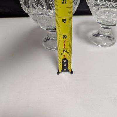 Pair Of Vintage Crystal Candy Dishes Bakhmetyevsky Plant #21 (DR)