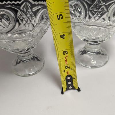 Pair Of Vintage Crystal Candy Dishes Bakhmetyevsky Plant #21 (DR)