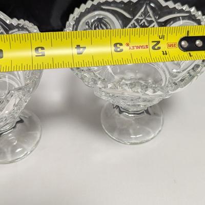 Pair Of Vintage Crystal Candy Dishes Bakhmetyevsky Plant #21 (DR)