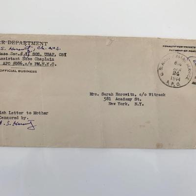1944 War Department Envelope