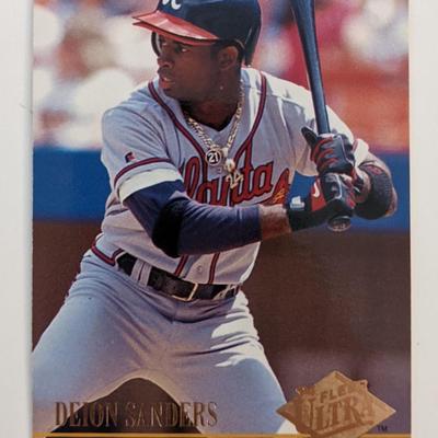Deion Sanders Atlanta Braves Fleer Ultra Baseball Card
