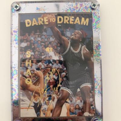 Shaq Dare to Dream Facsimile Signed Framed Basketball Card