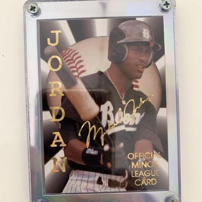 Michael Jordan Chicago White Sox Facsimile Signed Framed Official Minor League Baseball Card