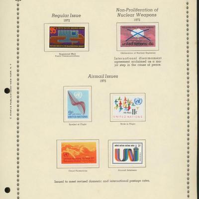 United Nations New York Stamps 1972
