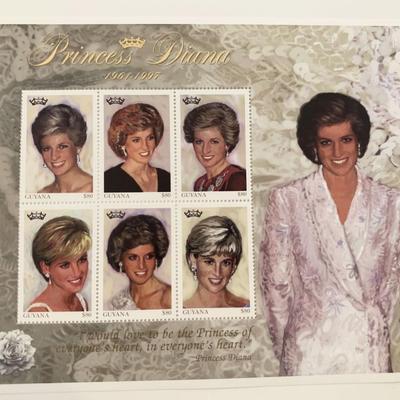 Guyana Diana Princess of Wales commemorative stamp set