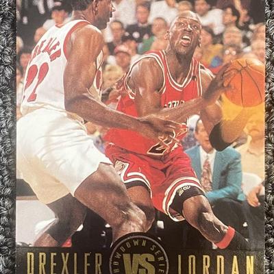 Drexler vs. Jordan Basketball Card 