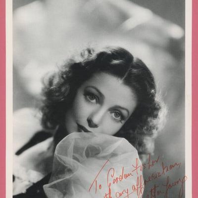 Loretta Young signed photo