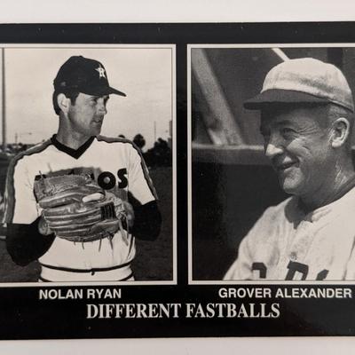 Nolan Ryan & Grover Alexander Different Fastballs Baseball Card