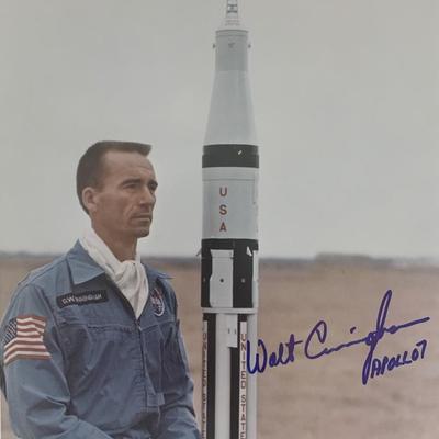 Walt Cunningham signed Apollo 7 photo. GFA Authenticated