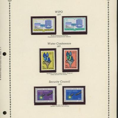United Nations New York Stamps 1977