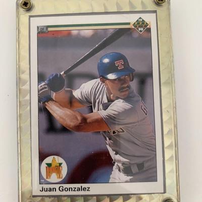 Juan Gonzalez Texas Rangers 1990 Upper Deck Framed Baseball Card