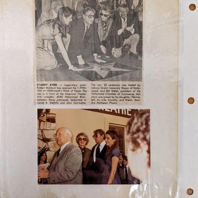 Robert Mitchum Photo Album Page