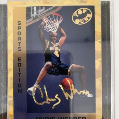 Chris Webber Top Guns Facsimile Signed Framed Basketball Card Sports Edition