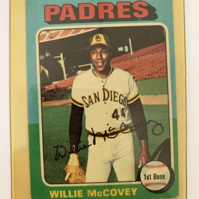 Padres Willie McCovey Facsimile Signed Baseball Card