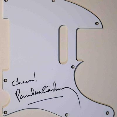 Paul McCartney signed pickguard 