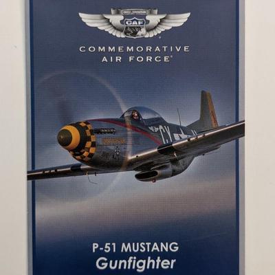 P-51 Mustang Gunfighter Commemorative Air Force Card