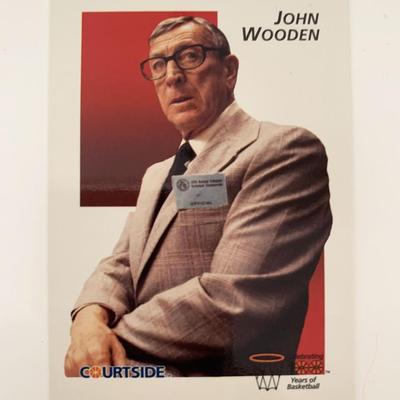 John Wooden Courtside Basketball Card