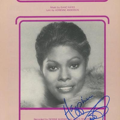 Dionne Warwick signed sheet music
