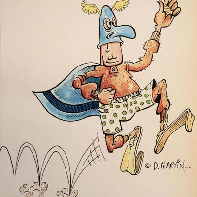 Don Martin drawn and signed sketch