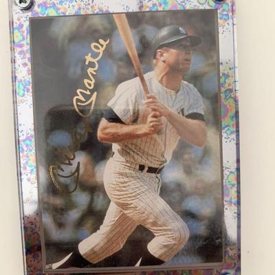 Mickey Mantle Facsimile Singed Framed Baseball Card