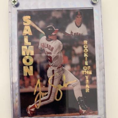 Tim Salmon California Angels Rookie of the Year Facsimile Signed Framed Baseball Card