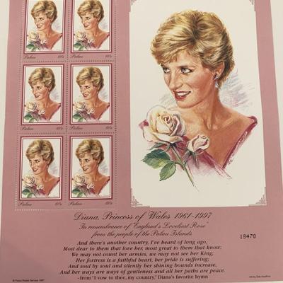 Diana Princess of Wales commemorative stamp set